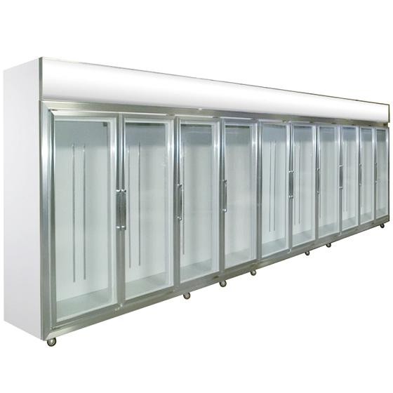 _ Glass Door Compact Refrigerator 0 - 10 Degree Dynamic Cooling For Shop